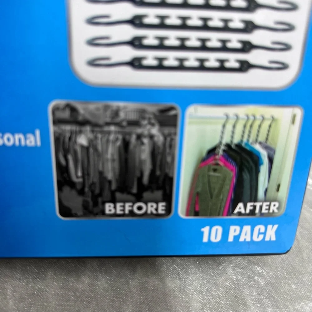 Wonder Hanger Mac New open box sealed in plastic Grey 10 Pack holds 50 garments